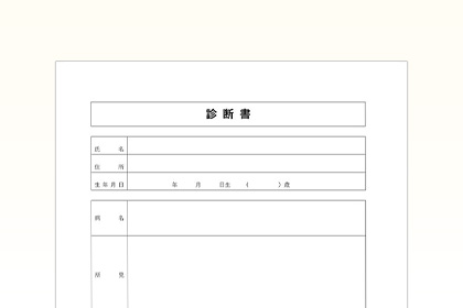 問診票・診断書